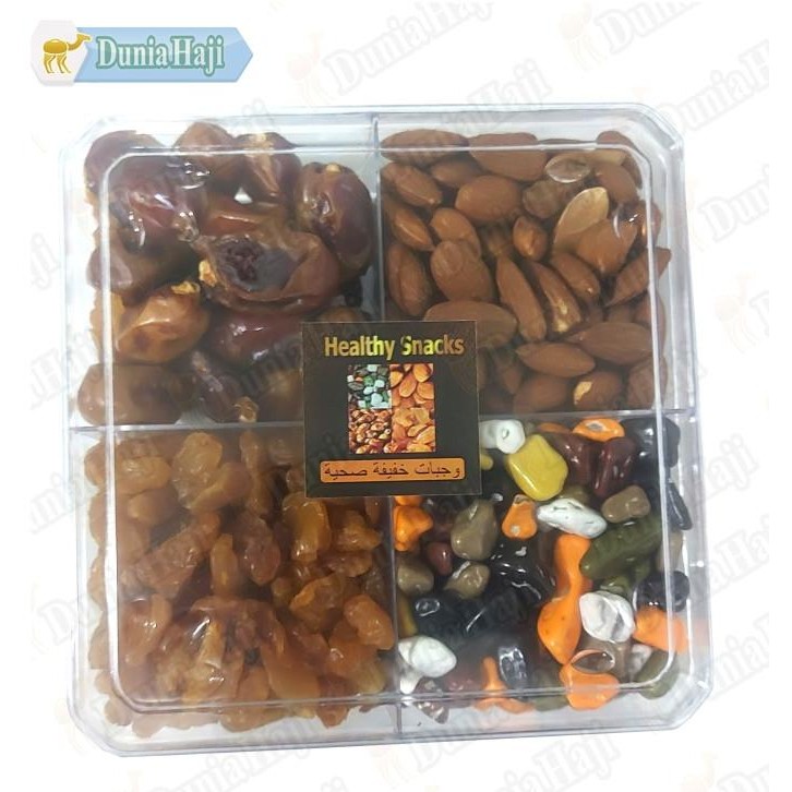 

Paket Haji Umroh 4 IN 1 Kurma Kacang Almond Coklat Kerikil Kismis STS