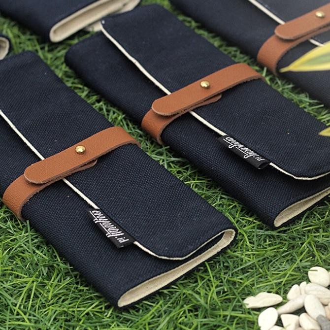 

Tempat Pensil Gulung / Lipat, Roll Up Pencil Case Blue Navy - Cokelat Tua WAR