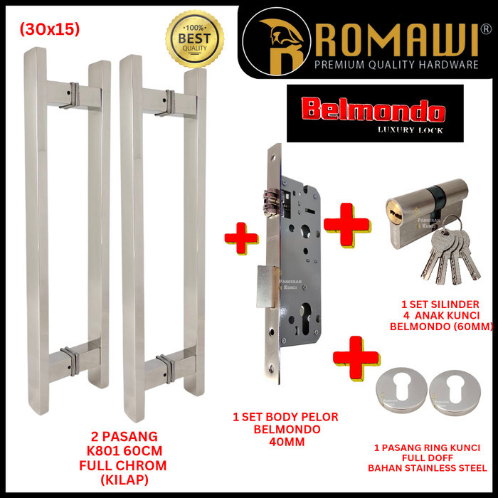 anyar ya@1 PULL GAGANG PEGANGAN HANDLE PINTU KOTAK DEKSON K801 30x15 60CM 2 PSG