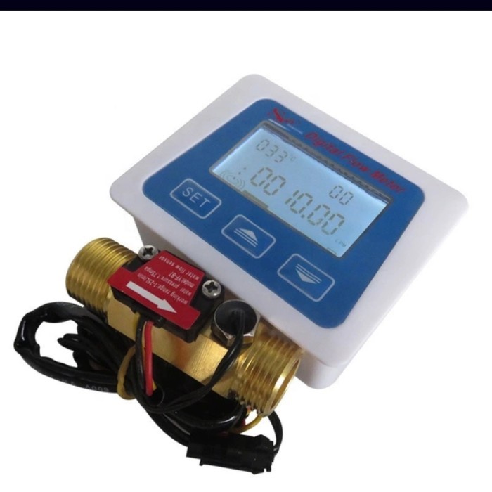 

newgan!! Digital Flow Meter Control Display With Water Sensor 1/2 inch LCD-S
