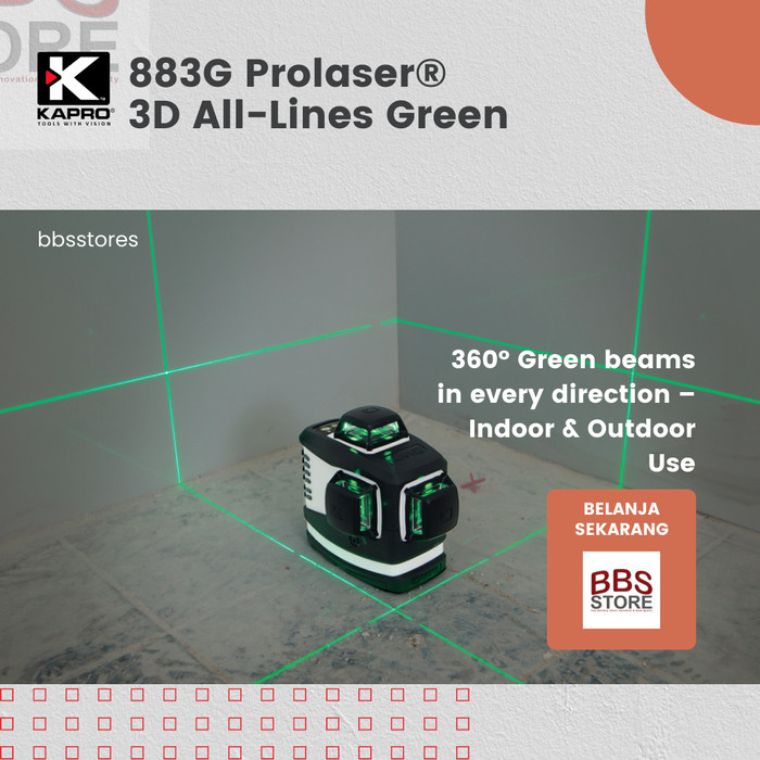 

newgan!! Laser Leveling KAPRO 883G Prolaser 3D All-Lines Green
