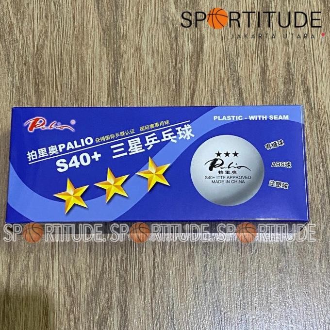 Bola Pingpong Palio Bola Tenis Meja Palio 3 Star 40+ Isi 10