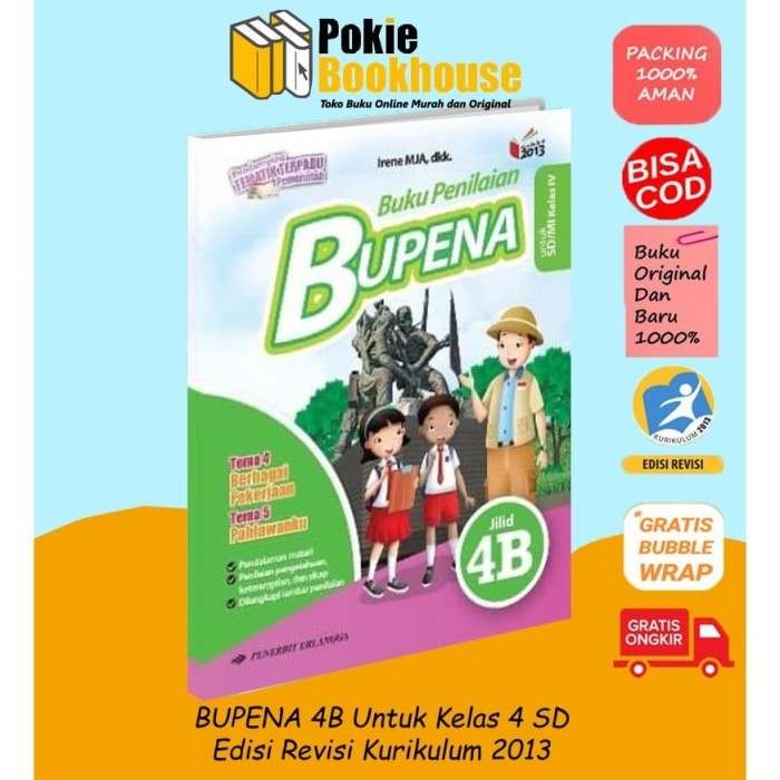 

BEST SELLER ORIGINAL BUPENA 4B KELAS 4 K13N ERLANGGA IRENE DKK