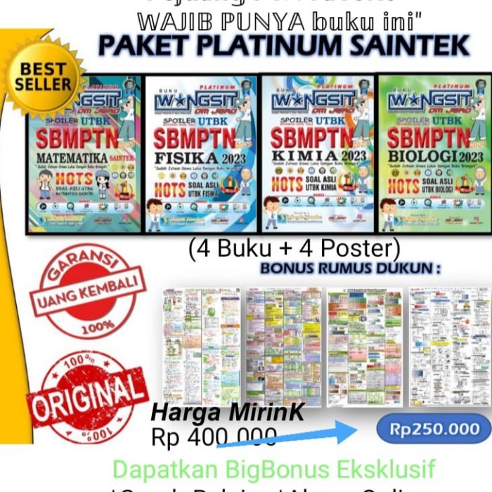 

[READY STOK]Buku Wangsit Paket PLATINUM IPA UTBK SAINTEK 2022/Original
