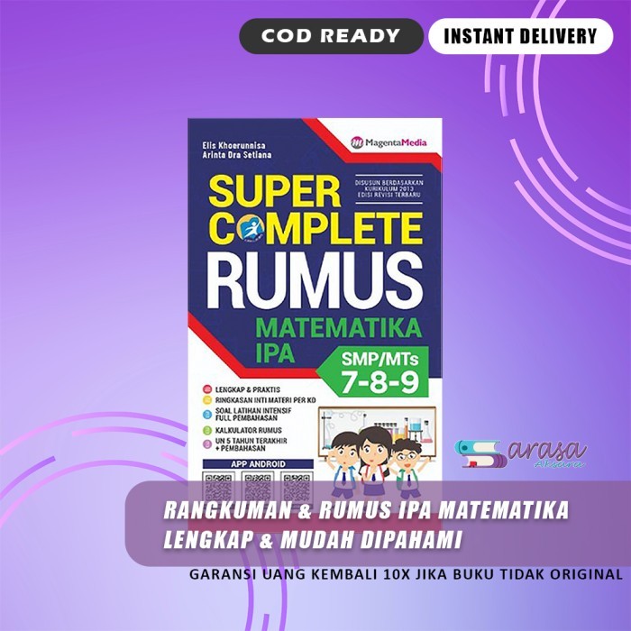 

BUKU RUMUS & PELAJARAN SMP: SUPER COMPLETE M IPA SMP MTS KELAS 7 8 9