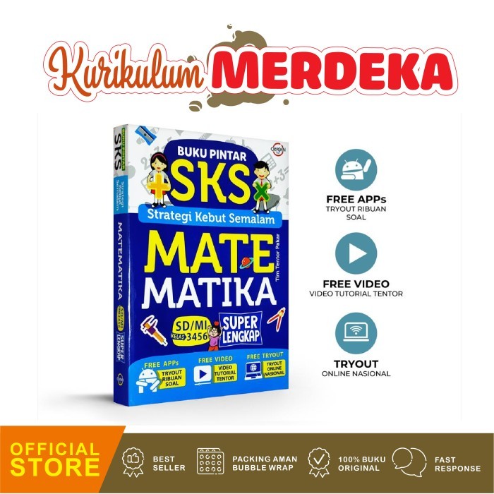 

SKS (Strategi Kebut Semalam) MATEMATIKA SD/MI KELAS 3, 4, 5, 6 SD