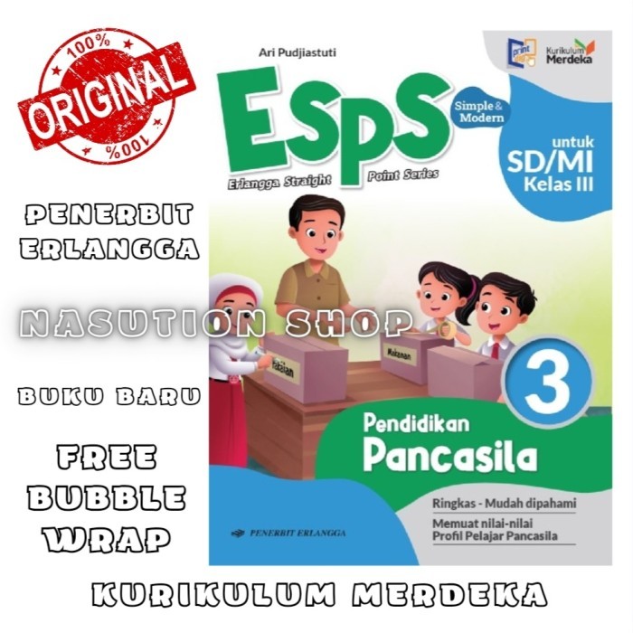 

Buku Esps Pendidikan Pancasila Kelas 3 SD Erlangga Kurikulum Merdeka