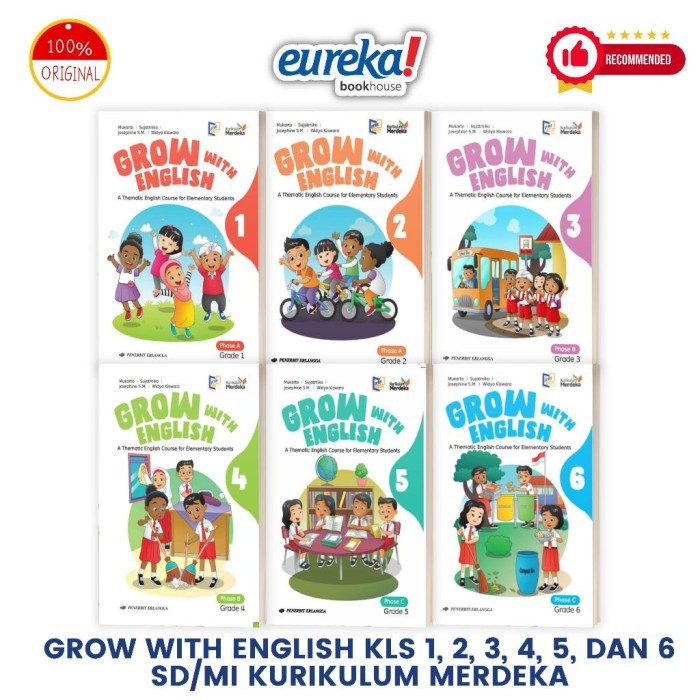 

GROW WITH ENGLISH GRADE 1, 2, 3, 4, 5, DAN 6 - KM (KURIKULUM MERDEKA) - ERLANGGA