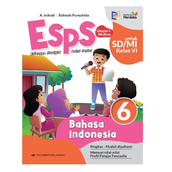 

Erlangga Buku Bahasa Indonesia SD MI Kelas 1 2 3 4 5 6 A Indradi Rahmah Kurikulum Merdeka