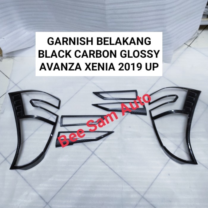 Terbagus Garnish Lis Lampu Avanza Xenia 2019 Black Carbon