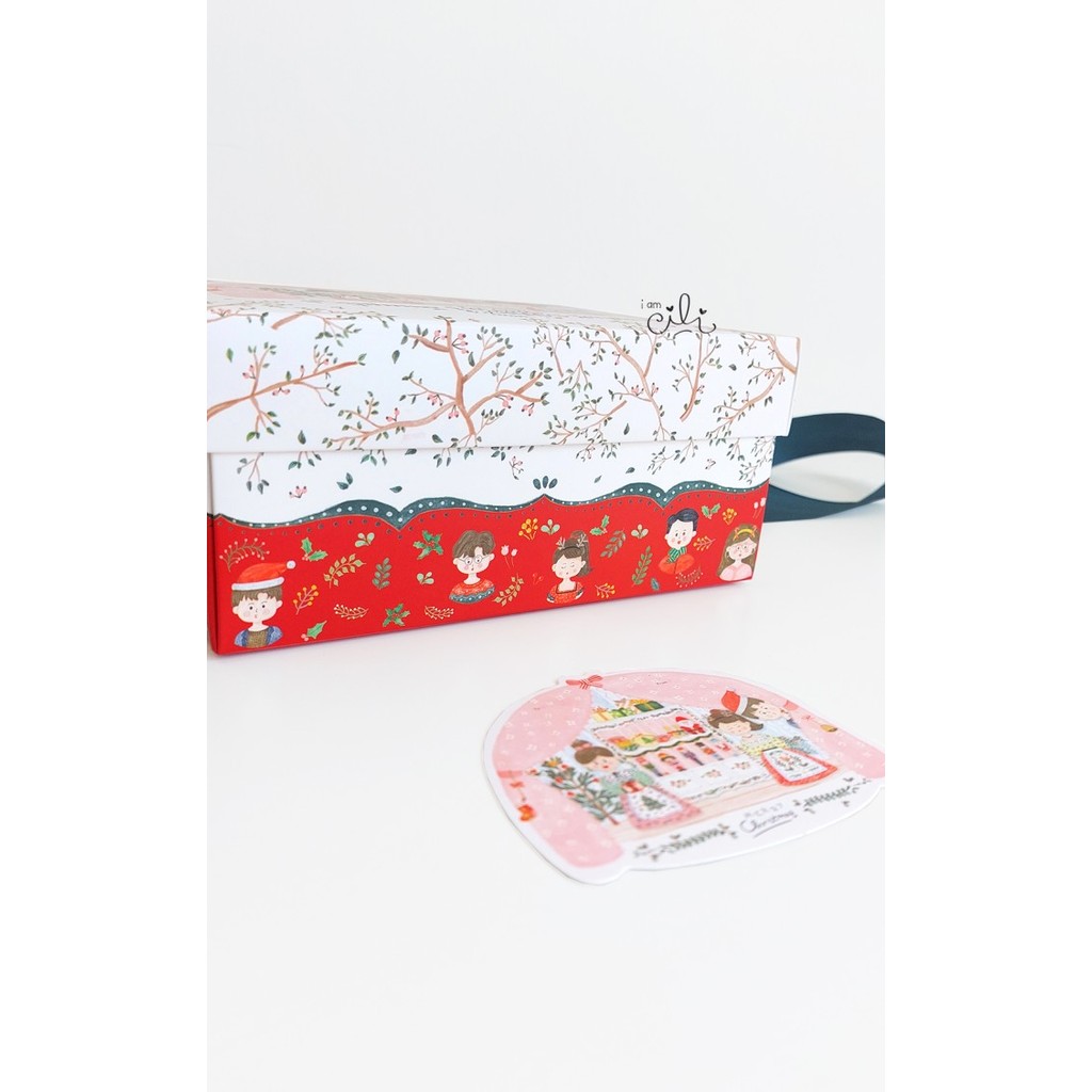 

(Box 15 X 15 X 7.5 Cm Natal) Dus Kue Kering Toples Kotak Natal Christmas (Isi 10) Barangbaru