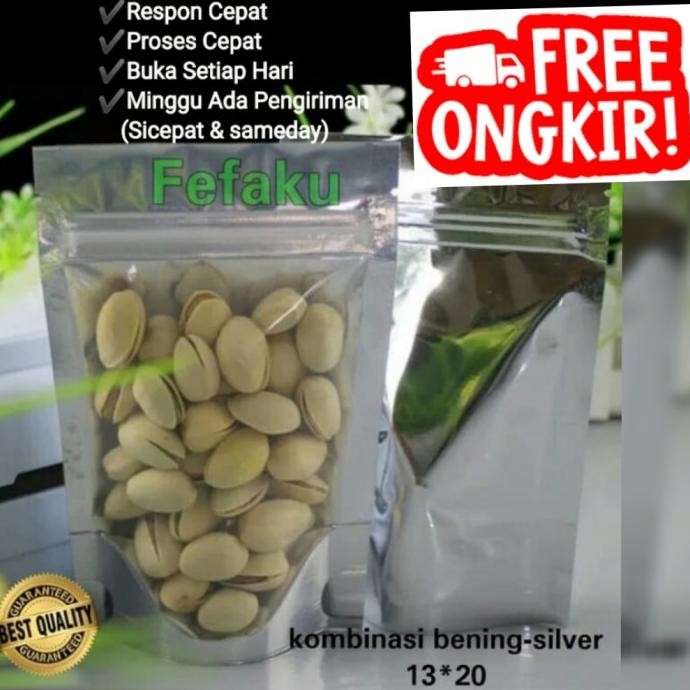 Plastik Standing Pouch Kombinasi Alumunium Foil 13x20