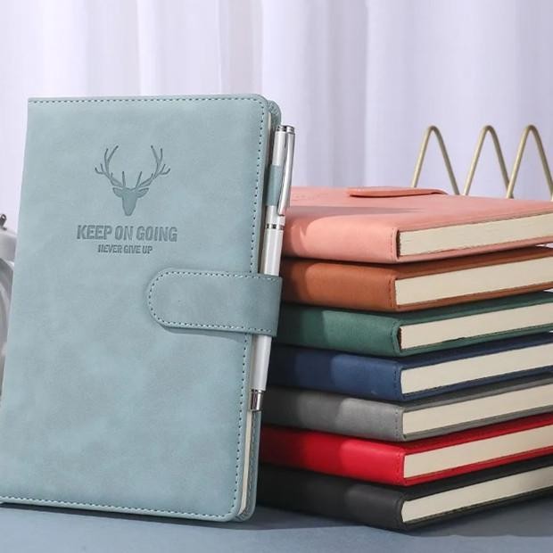 

Buku Catatan Harian Jurnal Notebook Cover Kulit Magnetic Bule A4