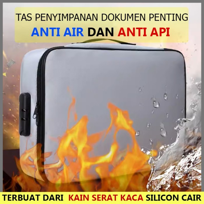 

TAS PENYIMPANAN DOKUMEN ANTI AIR TAHAN API BAHAN KAIN SERAT KACA KOPER DOKUMEN TRAVEL BAG ANTI AIR