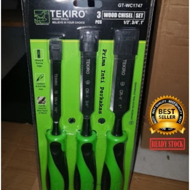 Wood Chisel Set 3Pcs Tekiro Japan - Tatah Pahat Kayu Pisau Ukir