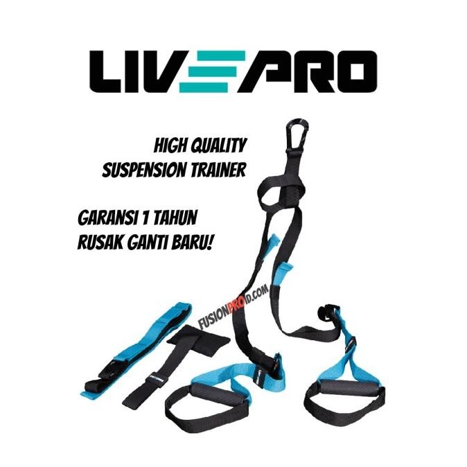Suspension Trainer Gym Trx Training Kit Fitnes Fitness Livepro Original Dan Terpercaya