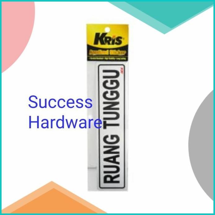 

KRIS STIKER RUANG TUNGGU SIGN LABEL ANODIZED STICKER 140BZ4 accessori