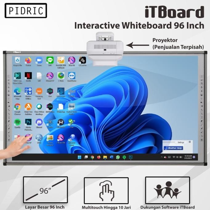 

BEBAS ONGKIR - Papan Tulis Interaktif iTBoard 96 Inch Interactive Smartboard