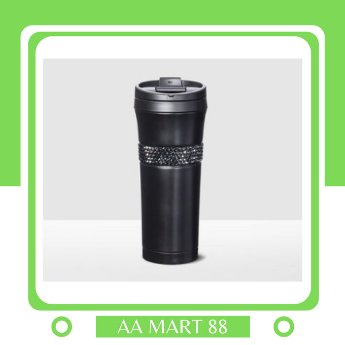 cusss order] STARBUCKS STAINLESS STEEL TUMBLER WITH SWAROVSKI CRYSTAL BLACK