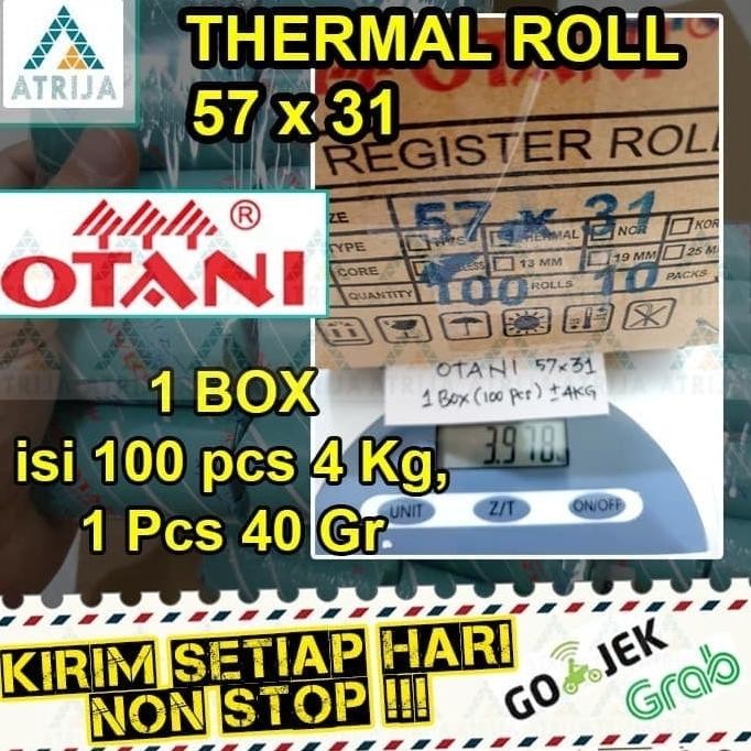

1 Box Coreless 57X30 / 58X30 / 57X31 Kertas Thermal Struk Kasir Original Dan Terpercaya