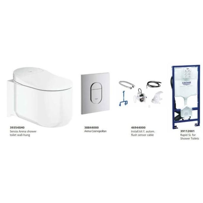 ><><><] Grohe PK SENSIA WH + RAPID SL Closet Gantung