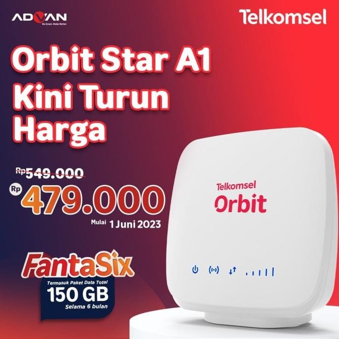 modem wifi 4g telkomsel orbit star a1 free 150gb