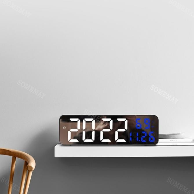 

SOMEMAY Jam dinding digital LED 671/ Jam alarm dinding / Waku Table Clock LED Jam Meja Digital Smart Alarm GVS