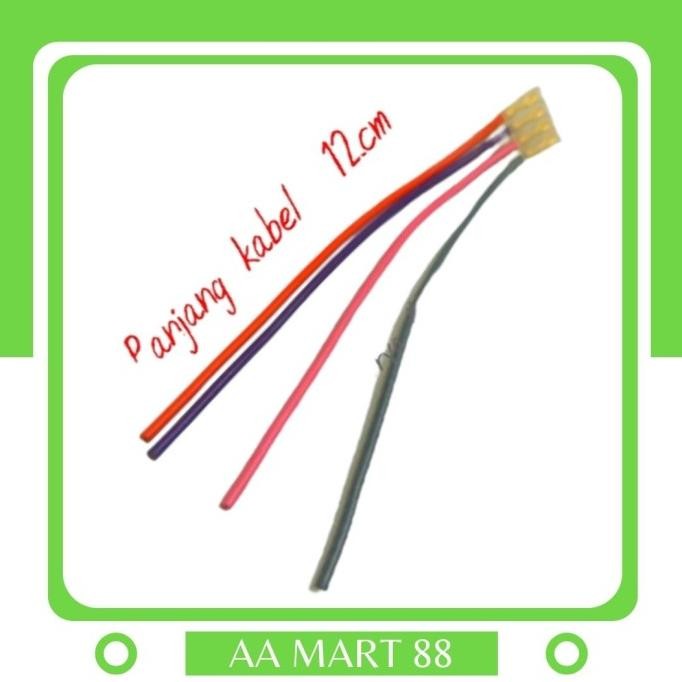 """] Soket Tombol 4 Kabel Saklar Fitting Lampu Dim Klakson Sen Karisma Beat