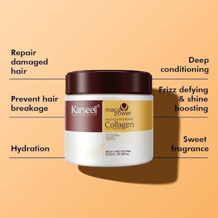 2IN1 HAIR TREATMENT KARSEELL Collagen Hair Mask Keratin Treatment X Bioqea Essential oil