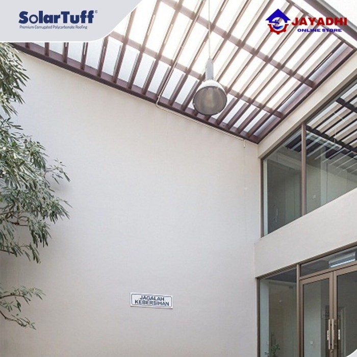 ------] Policarbonat Solartuff Flat Kanopi Bening Impralon