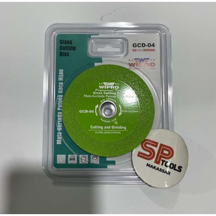 *#*#*#] MATA GERINDA GURINDA PISAU POTONG KACA KERAMIK HIJAU 4" 4INCH WIPRO