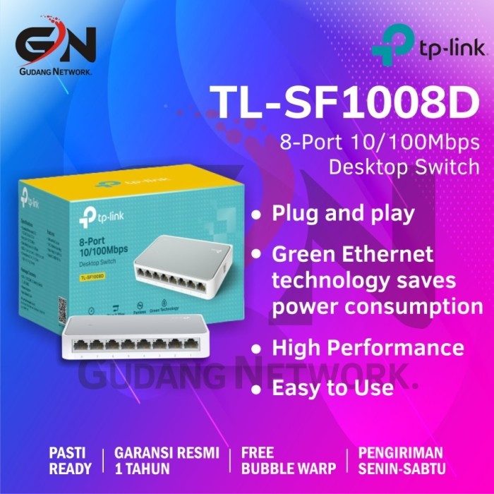 Promo Tp-Link Switch 8 Port 10/100 Tl-Sf1008D Tplink Tl-Sf1008D Sf1008D