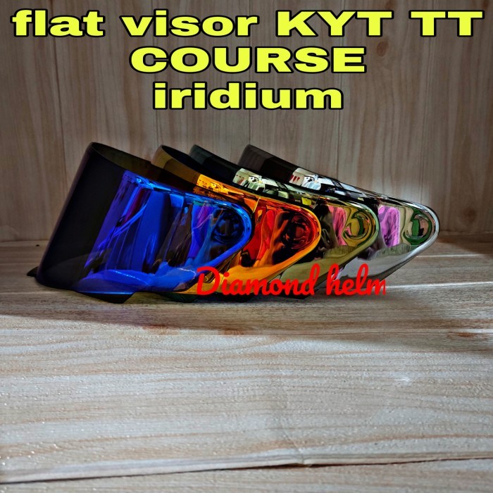 Terbaru Kaca Helm Flat Visor Kyt Tt Course Iridium Visor Iridium Tt Course