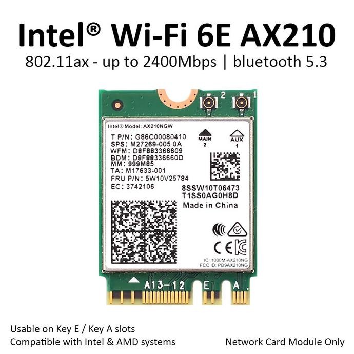 TERLARIS - Intel WiFi 6E AX210 Wireless Card Bluetooth 5 AX M.2 NGFF AX210NGW