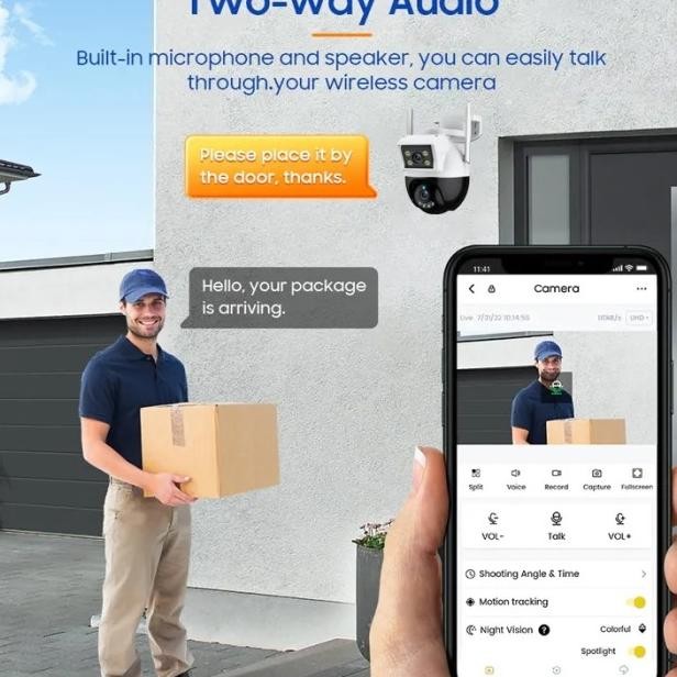 Cctv Outdoor Eyesec Dual Lens Ip66 Waterproof Ip Camera Ptz Wide Angle