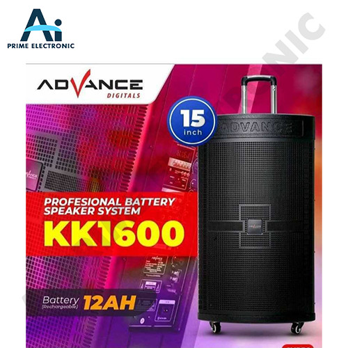 ADVANCE KK 1600 KK-1600 KK1600 Spiker Speker Speaker Portable Bluetooth mic Wireless 15 inch