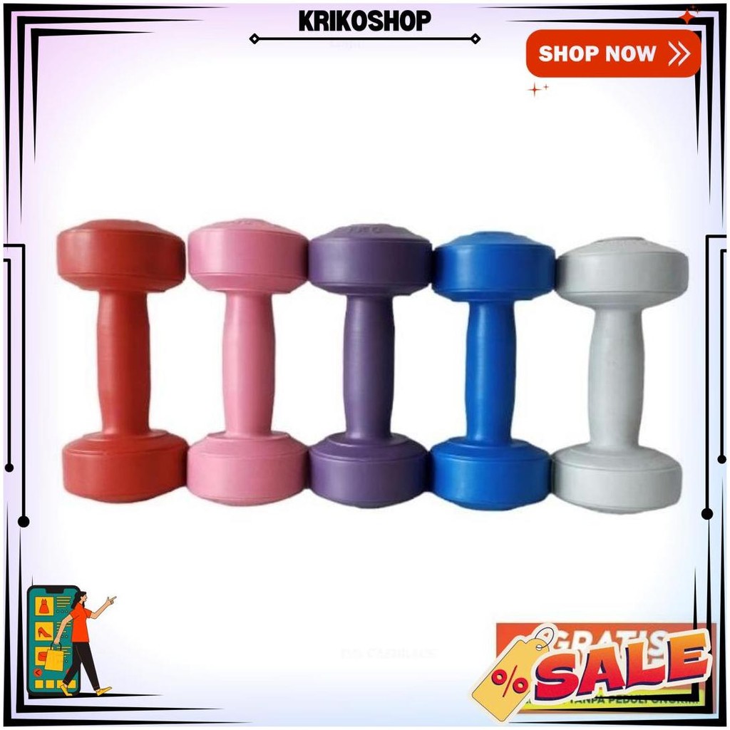 Barbel 2Kg Warna (Free Packing Kardus) Produk Di Jamin Tebal Bg Promo 10.10