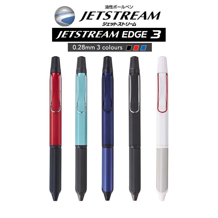 

Pena Jetstream Edge 3 Tricolor 0,28 mm Pena Ujung Ekstra Halus Uniball Mitsubishi Uni Ballpoint (SXN-1003-28) Premium Jepang |ACUtssGW|