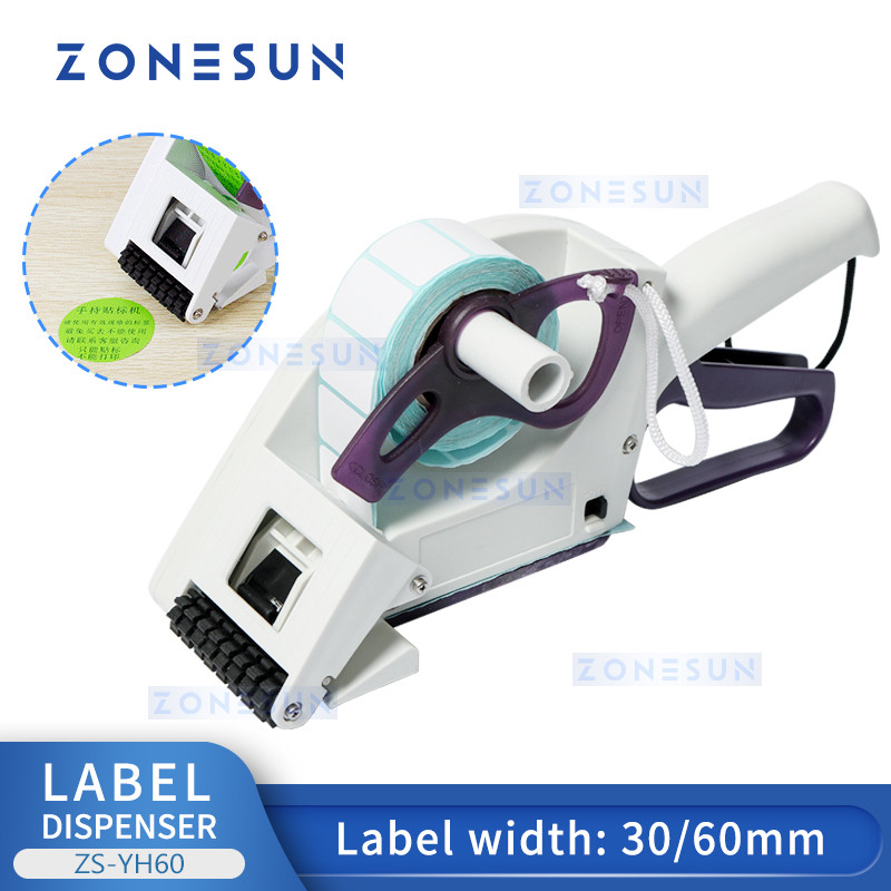 

ZONESUN Dispenser Label Genggam Aplikator Botol Stiker Perekat Pelabelan Manual Pelabel Harga Labeler Datar ZS-YH60 |3vDRwehL|