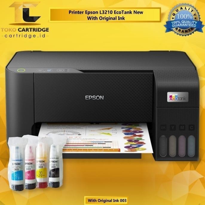 TERBARU - Printer Epson L3210 L-3210 L 3210 Pengganti L3110 Print Scan Copy Ori