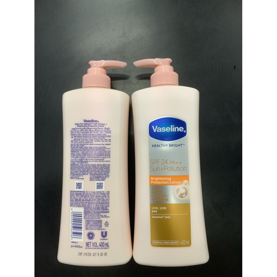 

Terbaru Vaseline Healthy Bright Spf 24 Sun+Pollution Protection Lotion 400Ml