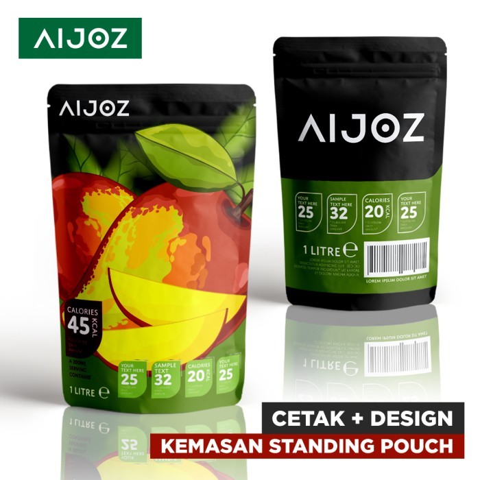 

Cetak + Desain Kemasan Standing Pouch, Box Packaging, Sachet, Stiker