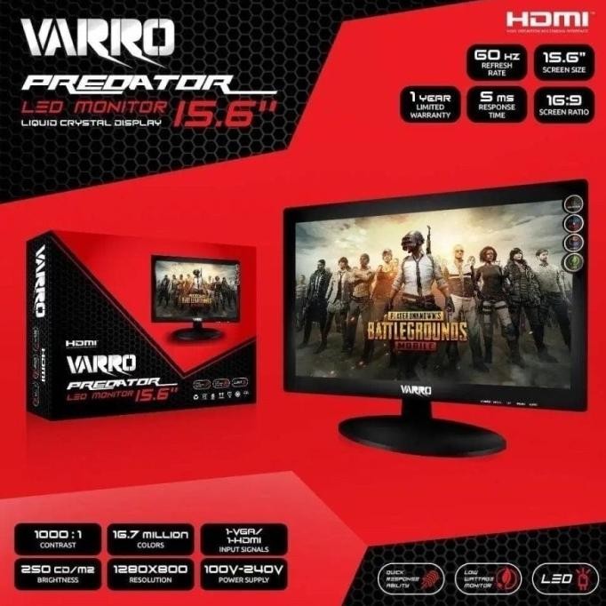NEW Monitor Led 16inch [15.6] Varro Predator