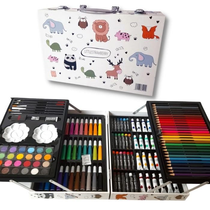 

Crayon Set 145 Pcs Koper Besi / Alat Gambar / Water Colour / Kid Draw
