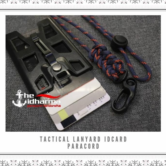 

NEW Lanyard ID Card Holder Clip Metal 4 Kartu Tactical