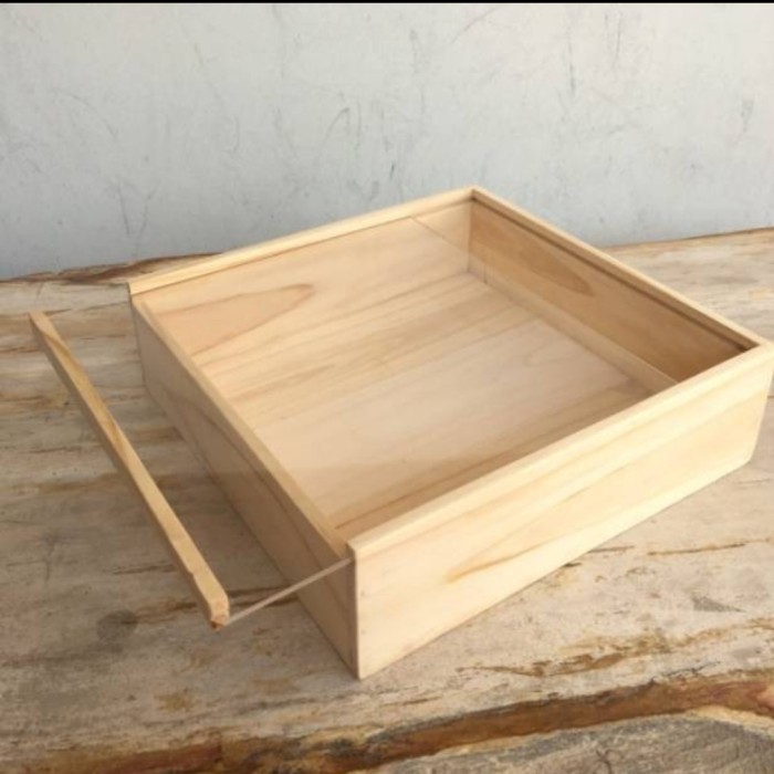 

kotak kayu kotak bridestmaiid gift box wooden sliding acrylic