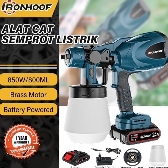 IRONHOOF CAT SEMPROT LISTRIK ELECTRIC SPRAY GUN 850W MESIN SPRAY GUN ORIGINAL DAN TERPERCAYA