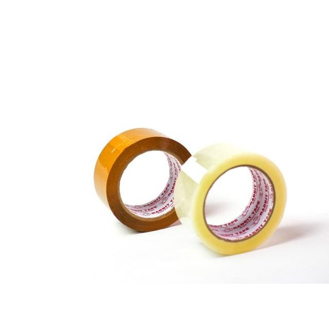 

(1 Dus) Lakban Bening / Lakban Coklat Rabbit Tape 2 Inch X 100 Yard