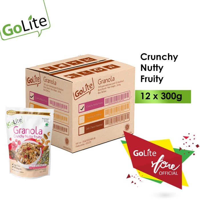 

GoLite Granola Crunchy Nutty Fruity 300g (Carton Box)