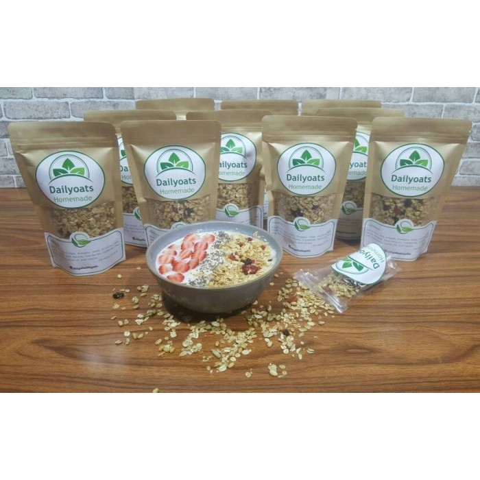 

Dailyoats Granola Japanese Matcha 1000g (1kg)Cemilan Sehat Oats Sereal